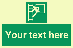 Custom Emergency Escape Ladder Sign